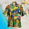 Camisas Hawaianas Transpirables Sueltas con Estampado 3D Modernas Geniales de Moda Tops para Fiesta en la Playa Mangas Cortas Verano para Hombre
