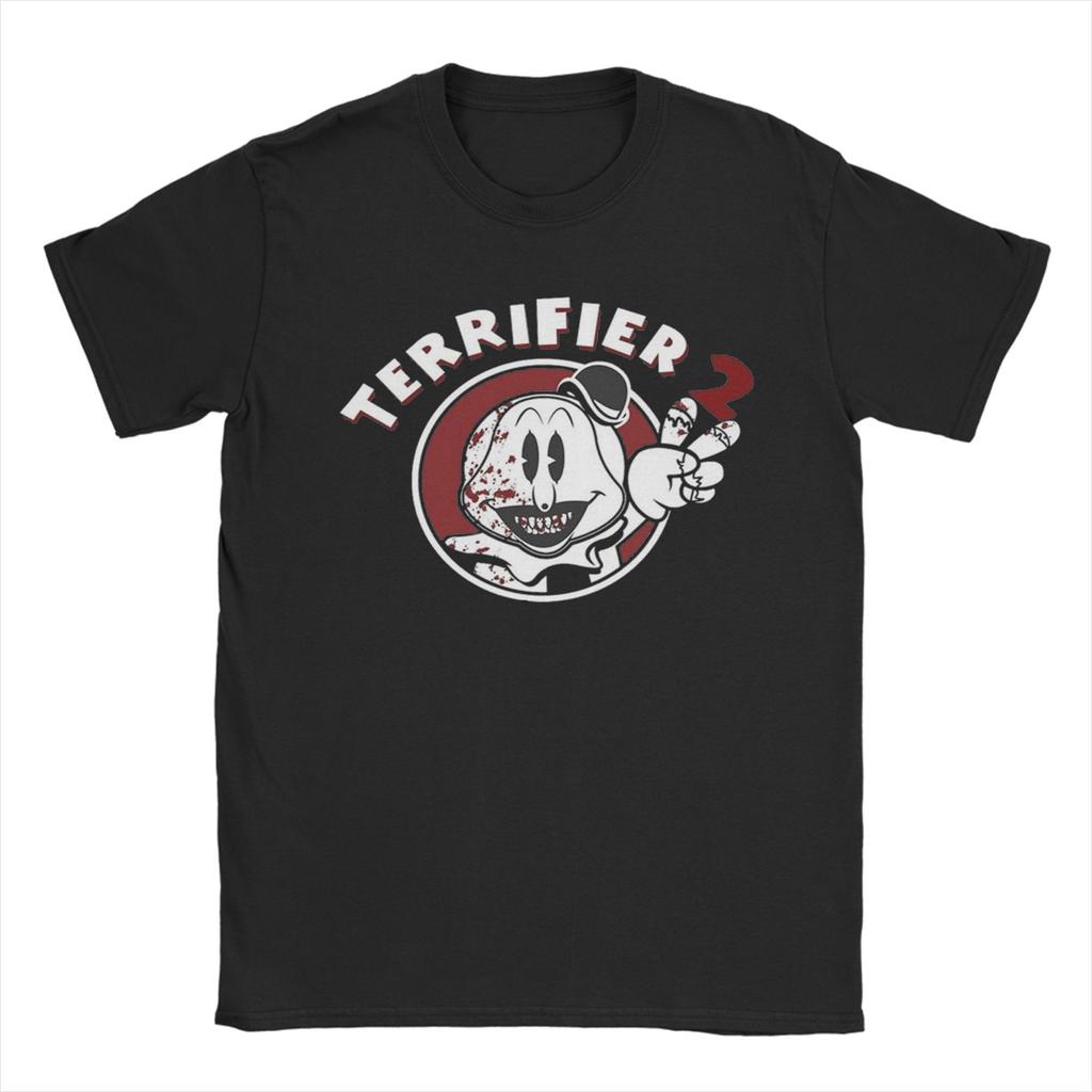 Terrifier Art The Clown T Shirt Men Women 100% Cotton Vintage T-Shirt Round Neck  Tees Short Sleeve Clothes Gift