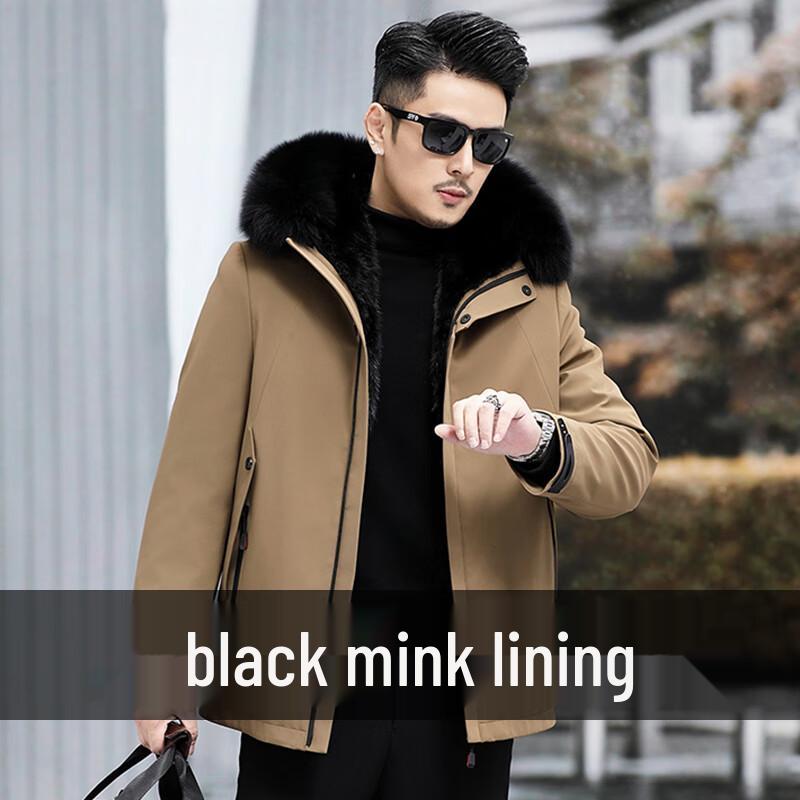 

KAISER Men s Luxury Mink Fur Lined Parka 4XL