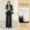 Women's Fleece-Lined High-Waist Wide-Leg Suit Pants