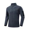 Double-sided  Fleece Hoodie Fall And Winter Half Zip Warm Long Sleeve T-shirt Men