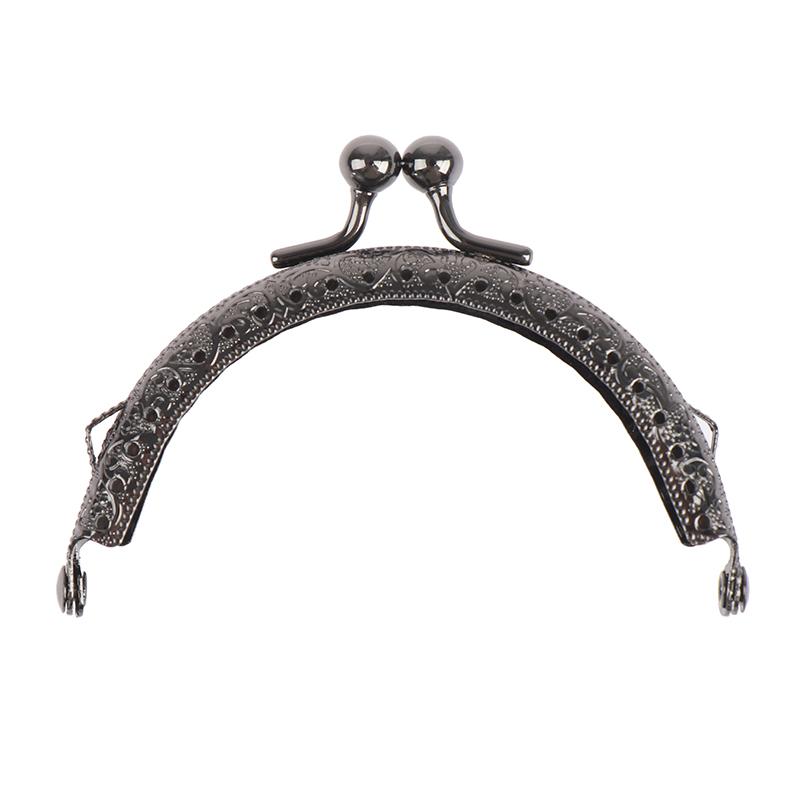 8 Fermoirs Et Cadres Pour Sac à Main – Fermeture Semi-circulaire Vintage, Métal Gravé, Pour Bricolage Et Réparation
