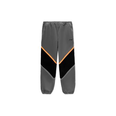 Li Ning CF Black Knitted Sports Pants Unisex Pants Dark-Gray AYKR907-2