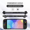 PlayVital Clear Series Clear Hard Shell Case for Switch 2 Dock Protective Cover with Folding Stand and Thumb Grips Glitter (2025), Compatible,