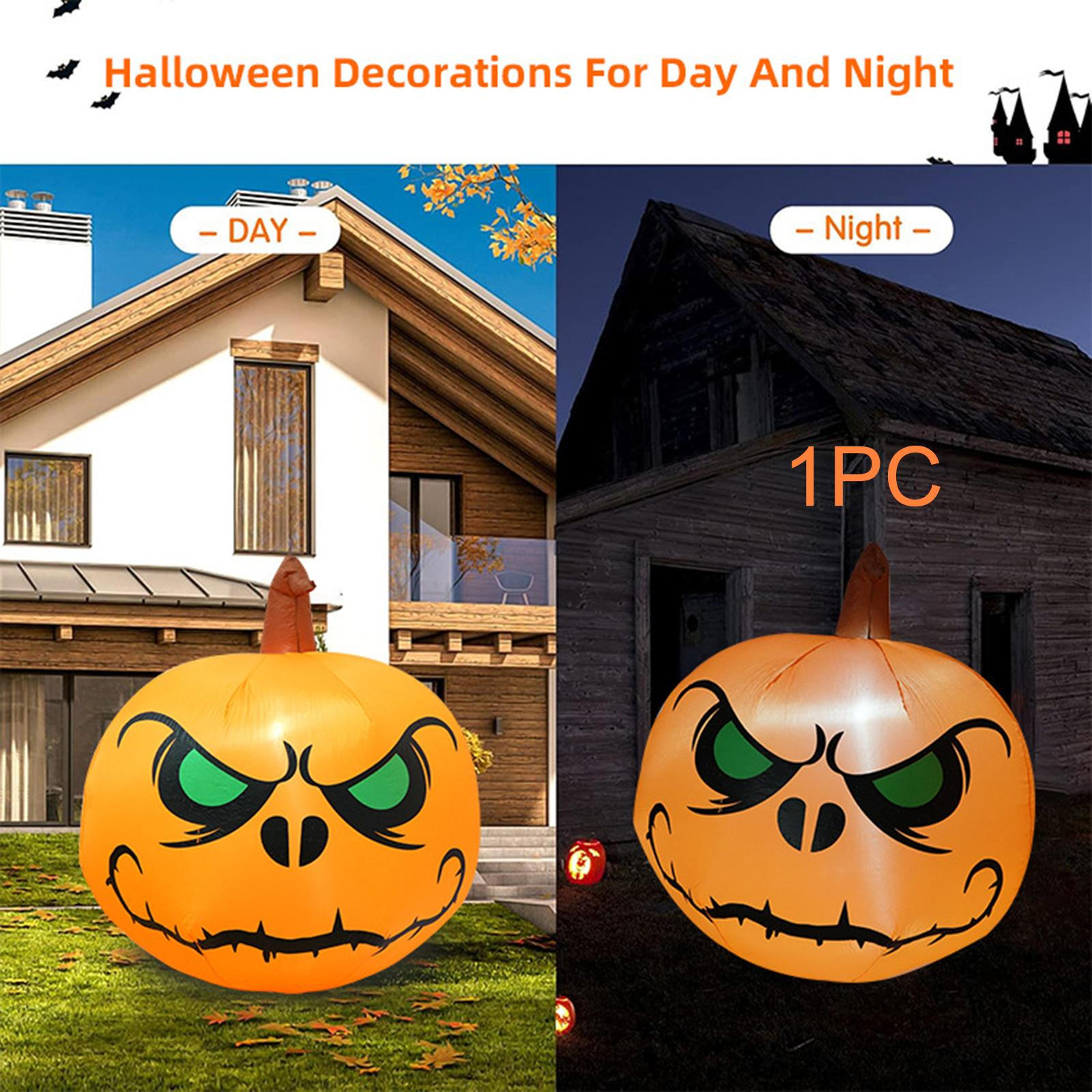 

Halloween Pumpkin Inflatable Decor 4 ft Scary Outdoor Decoration Ornament for Malls