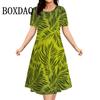 Summer Flowers 3D Printed Short Sleeve Dress Women Casual Fashion Plus Size Round Neck Loose Dress For Women Large Size 8XL 9XL
