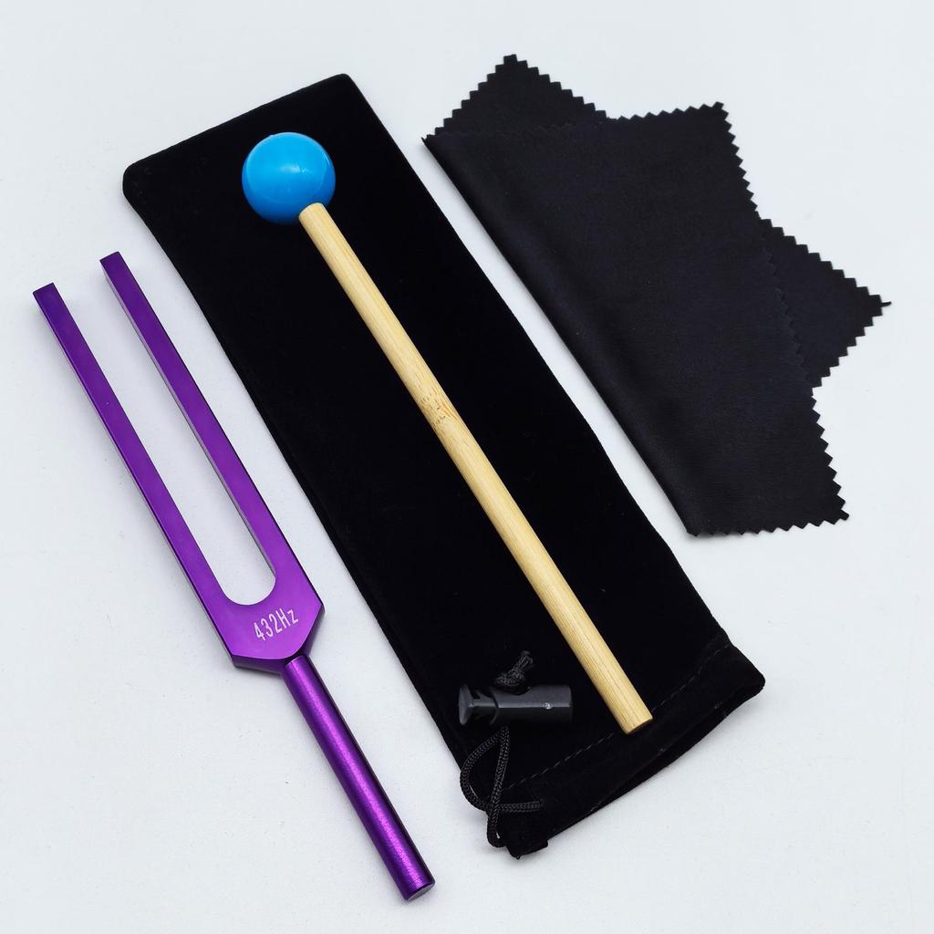 Gold 432HZ Aluminum Alloy Colored Tuning Fork with Triangle Shape.