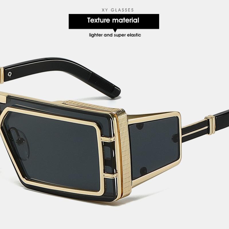 Non-polarized Square Sunglass Men Vintage Luxury Sunglasses Women Fashion Glasses