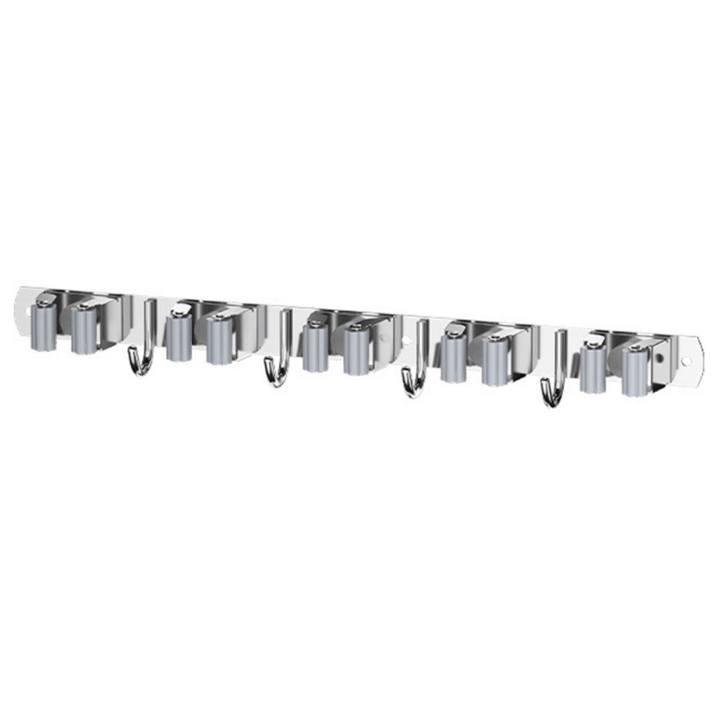5 Clamp 4 Hook Wall Mounted Storage Organizer For Bikes Garden Tool Garage Space Saving Metal Hooks