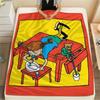 Manta de Franela de Pippi Calzaslargas, Alta calidad Cómoda para Todas las Estaciones, Decoración del Hogar, Calidez y Comodidad
