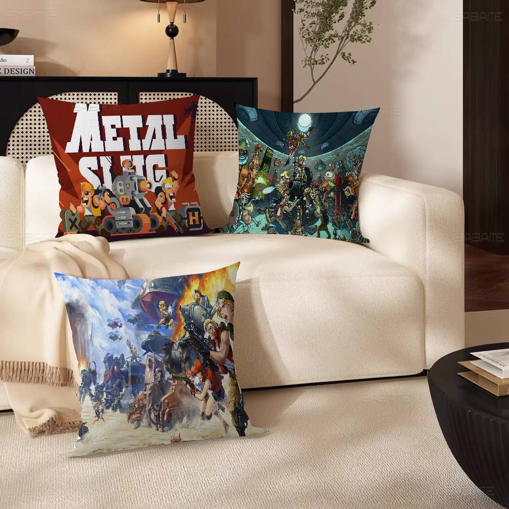 Retro Game Metal Slug Pillow Gift Home Office Decoration Pillow Bedroom Sofa Car Cushion CoverPillow Case