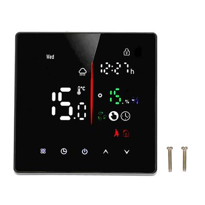 Touch Screen Thermostat with Linkage Function Wall Mount Temperature Controller for Water Floor Heating AC 90‑240V 3A