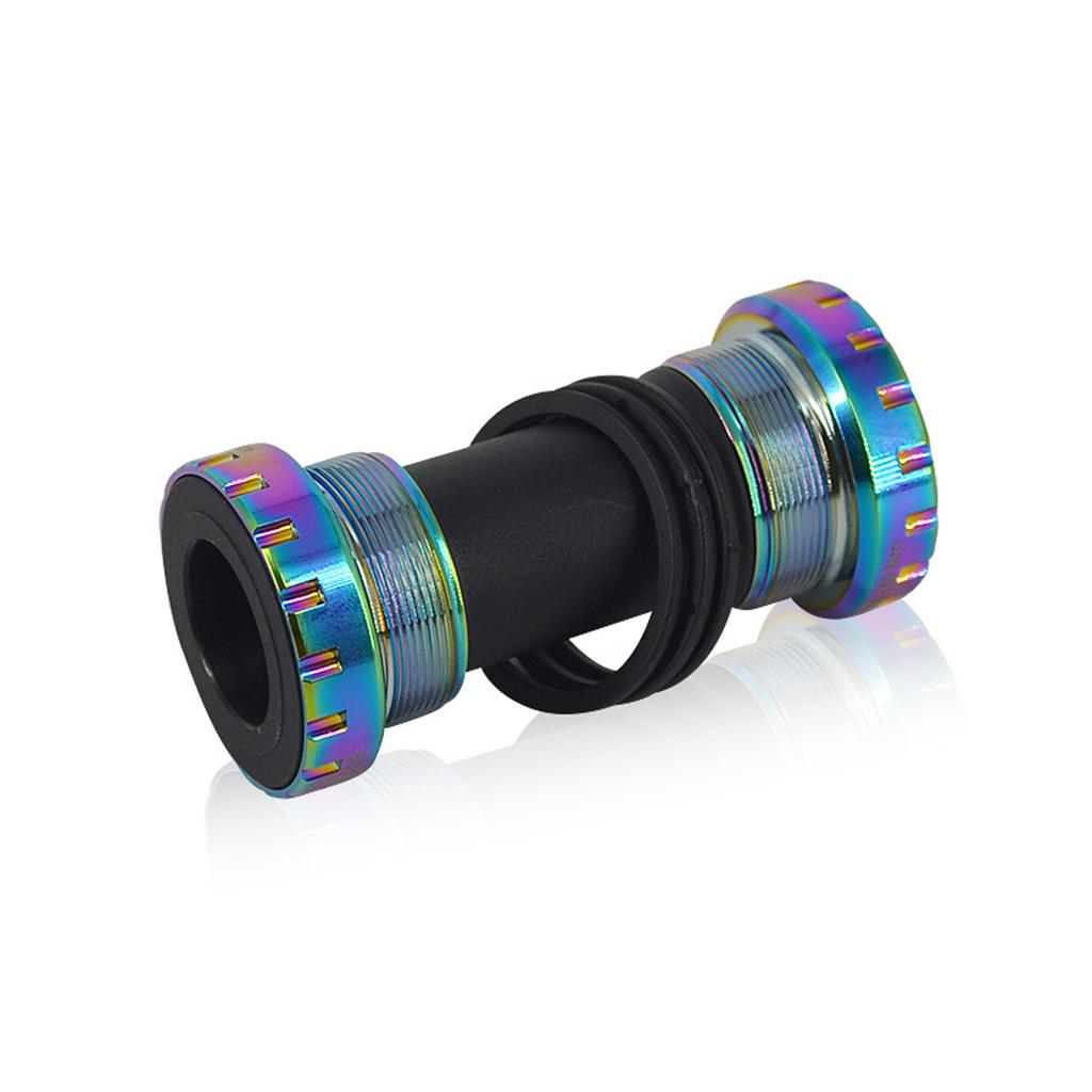 Bike Bottom Bracket, CNC Turning Aluminum Alloy Waterproof Sealed Bearing, for Mountain Road Fixed Gear Folding Bike 68 73mm