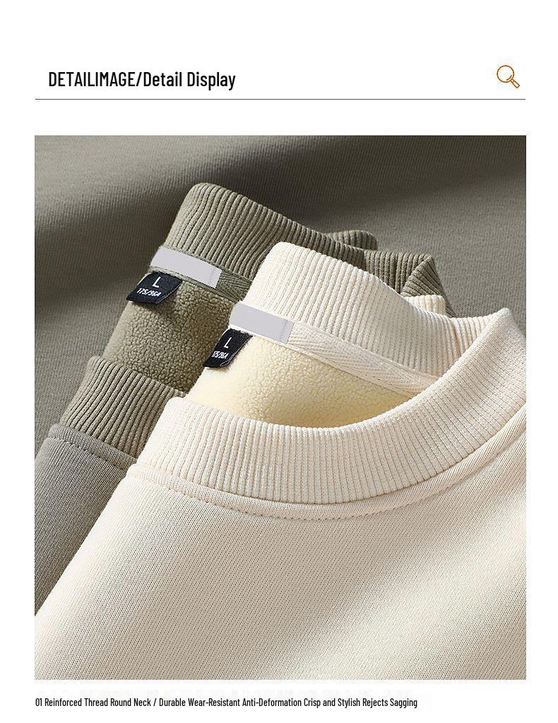 Men's High-End Color Block Heavyweight Cotton Hoodie - Autumn/Winter Style, Casual Loose Fit, Long Sleeve, Velvet Accents.