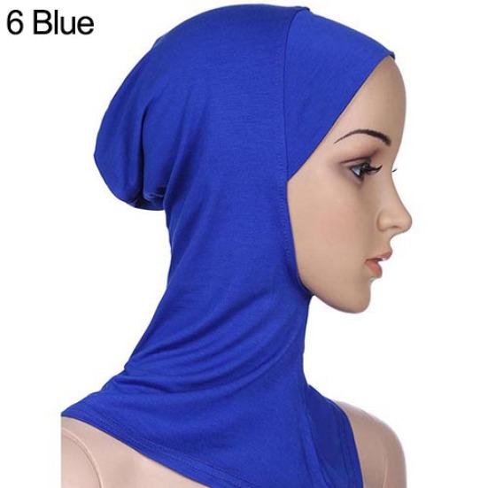 Soft Solid Color Women Full Cover Scarf Cap Underscarf Neck Head Bonnet Hat