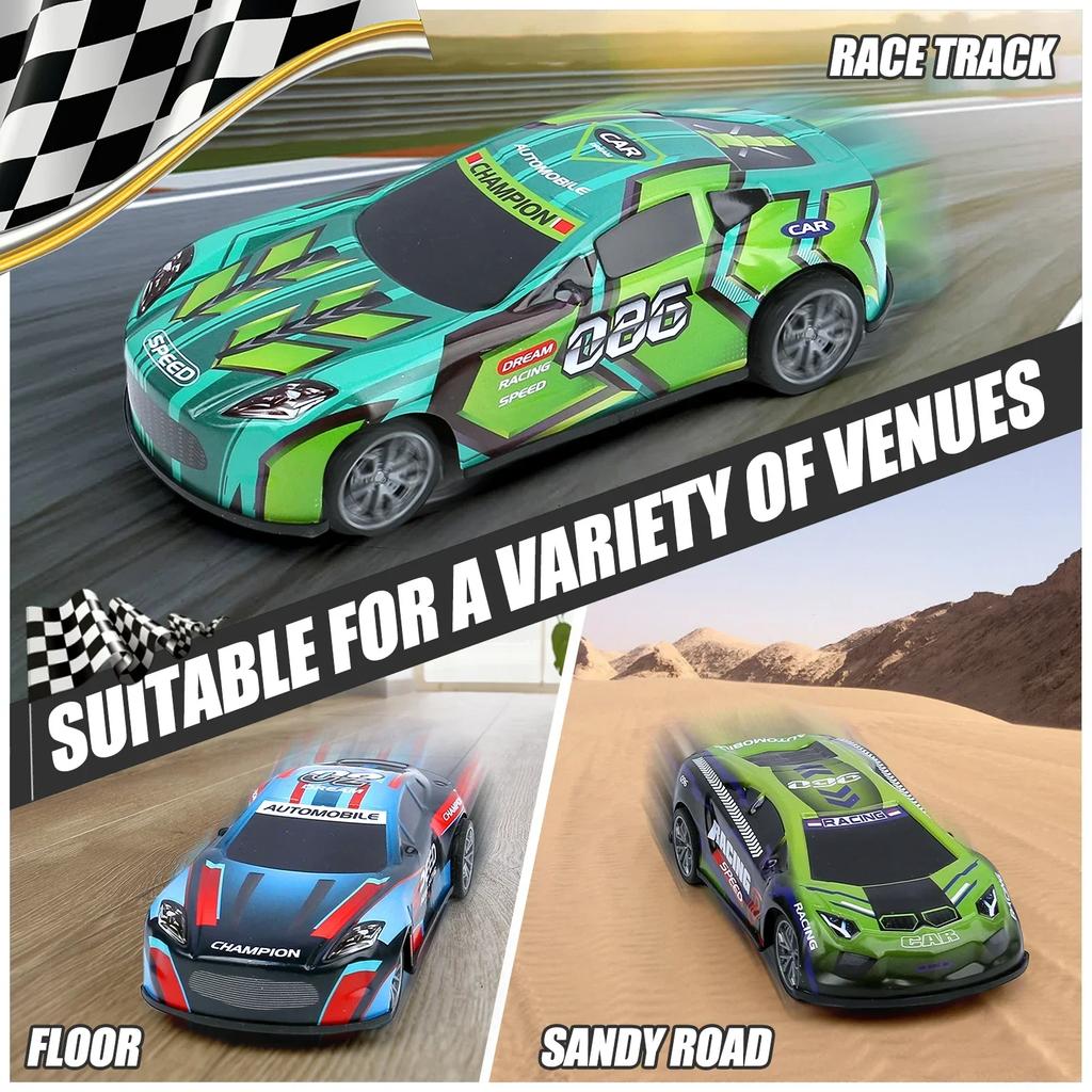 Non-Toxic 4Ch Rc Car High-Speed 2.4G Remote Control Drift Racing Car Toy With Iron Shell Vehicle Model Toys For Children Kids Birthday Gifts