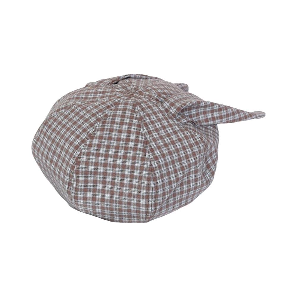 Versatile Plaid Beret Big Head Circumference Spring Painter Cap Retro Women Artist Hat  Ladies