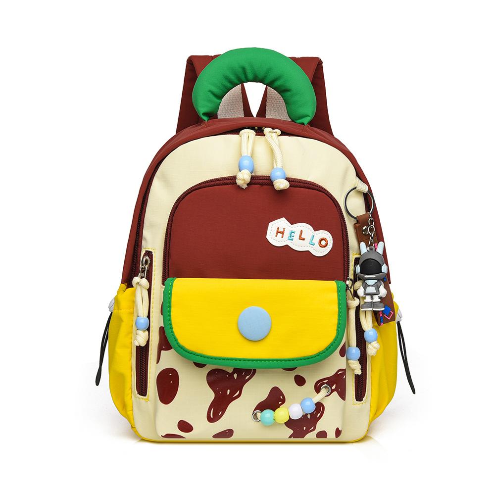 Schoolbag Korean version fashion color matching kindergarten schoolbag lightweight cute backpack preschool boy girl backpack