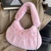 2025 Autumn New Beautiful Trend Niche Plush Bag Korean High Value Fashion Retro Shoulder Armpit Bag Women