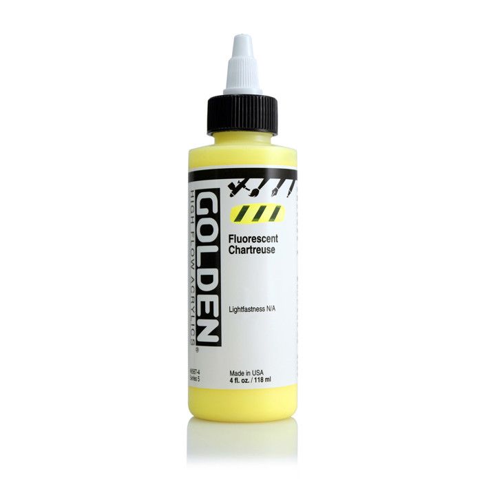 Acrylic High Flow Ink Golden V 119ml Fluorescent Chartreuse