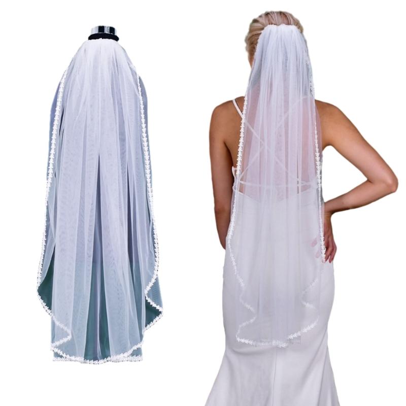 Short Wedding Veil for Bride White Bridal Veil Beach Wedding Party Veil Headpiece Engagement Event Formal Veil Headdress