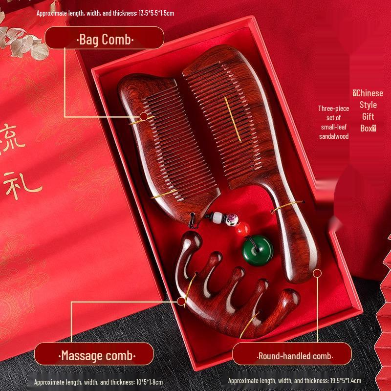 Women's Day Gift: Wooden Comb Gift Box for Girlfriend, Wife, or Employee - Perfect for Birthdays and Engagements.