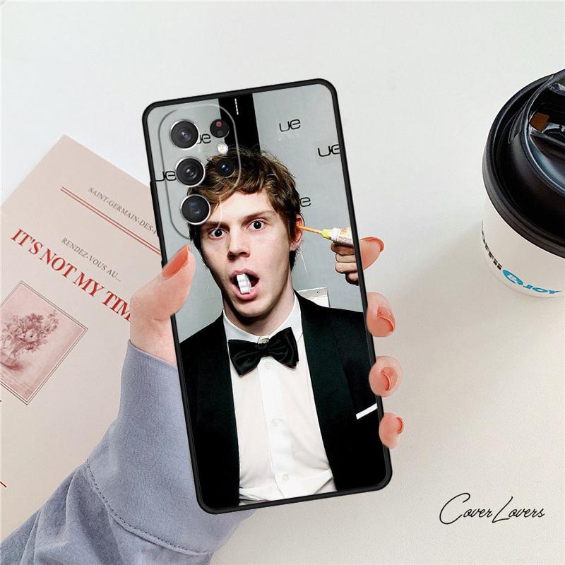 Evan Peters Phone Case For Samsung Galaxy S24 S25 S23 S22 Ultra Note 10 20 Plus S20 S21 FE Cover