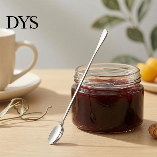 Long Handle Mixing Spoons Stainless Steel Spoon, Polished Metal Stirring Dishwasher Safe Tall Glass Bar Spoon for Cocktails And Coffee Durable