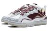 Li Ning Wave Golden Slip Resistant Abrasion Resistant Low top Skateboard Shoes Men's White Red AECS073-6