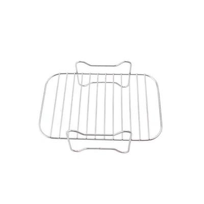 Durable Stainless Steel Air Fryer Basket Tray Silver DIY Bakeware Airfryer Rack Versatile Roasting Rack Baking Accessories
