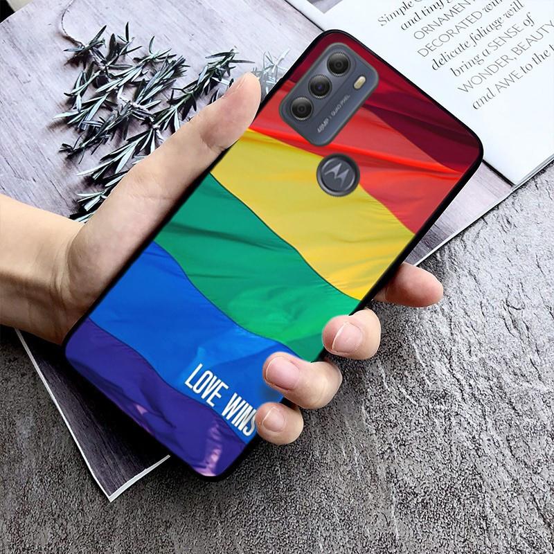 

Чохол для телефону Gay LGBT Rainbow для Motorola Moto E7 Plus E32 E20 E40 Edge 20 Lite G22 G52 G20 G30 G100 G60 G50 G10 G Pure G Stylus Moto G Stylus 5G