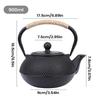 Cast Iron Teapot Enameled Interior For Brewing Boiling Stove Top Kettle Home Kitchen Restaurant Induction Cooker Camping