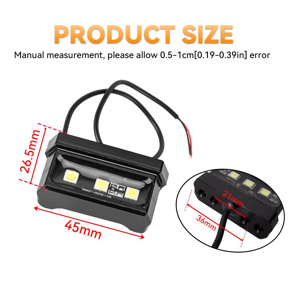 1pcs Motorcycle License Plate Light LED 12V Decorative Lamp Universal For Honda Kawasaki Yamaha Suzuki Little Monkey Waterproof