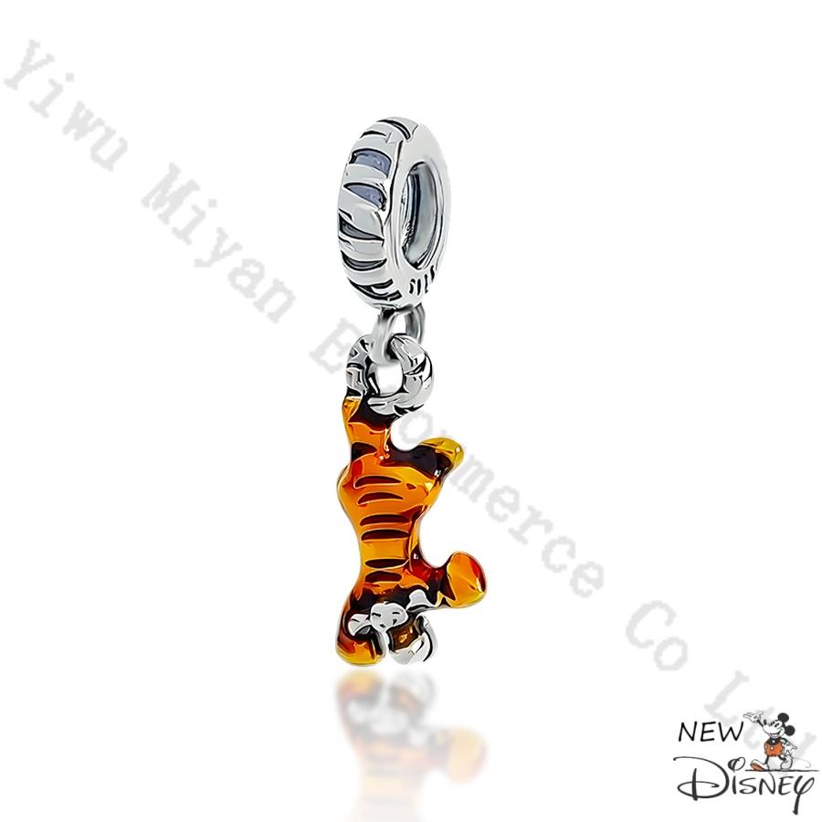 Silver 925 Disney Cartoon Charm Fit Original Bracelet Mickey Winnie Stitch Pooh Bead Pendant DIY Jewelry Making Accessories Gift