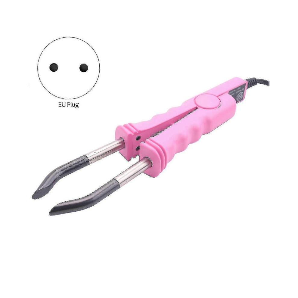 Haarverlängerungseisen Keratin-Bonding-Werkzeuge Wärmeverbinder Rosa EU-Stecker
