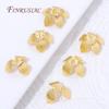 18K Gold Plated Brass Flowers Bead Tassel End Caps,Fringe Bead Caps For Earrings Making Accessories,DIY Jewelry Findings