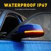 2x Dynamic Smoked LED Mirror Side Turn Signal Lights For BMW F30 F31 F35 F80 3er