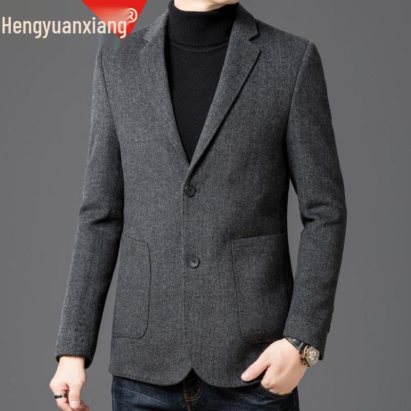 Hengyuanxiang 2025 Double-Sided Wool Suit Jacket with Removable Down Liner