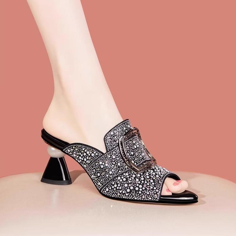 Fashion Fashion Temperament Women Shoes Summer New Fish Mouth Heels Comfor Versatile Women's Sandals Simple Anti Slip Women's Slippers