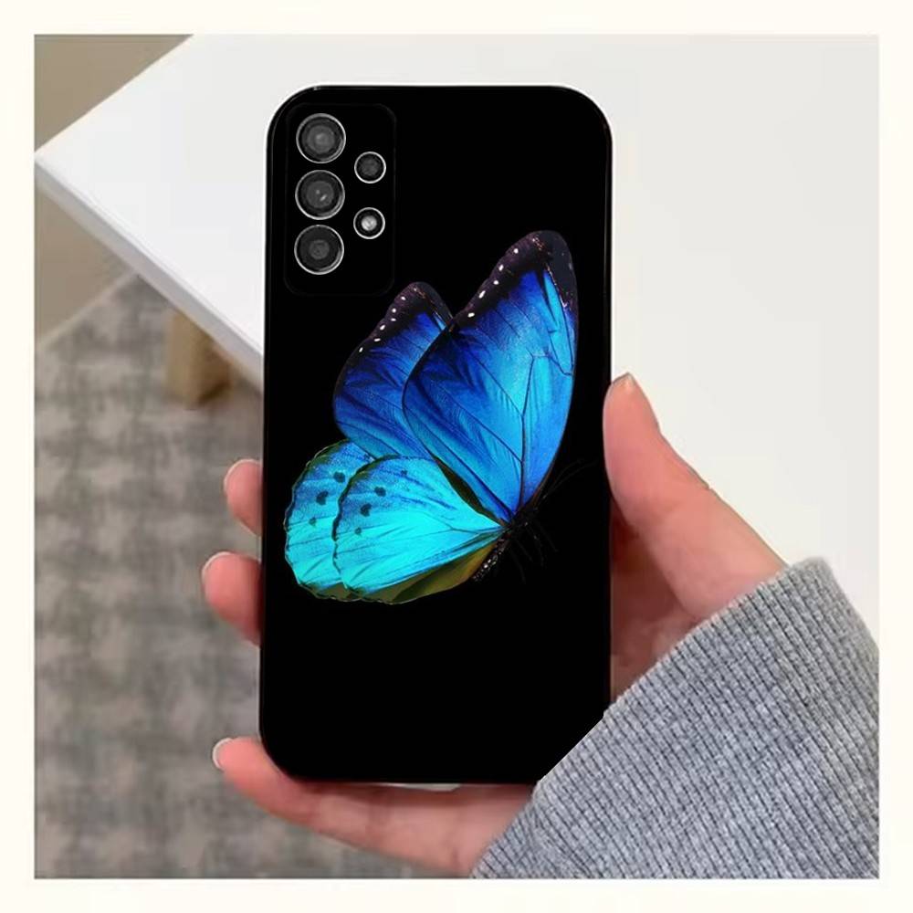 

Ins Retro Butterfly Case For Samsung S22,S25,S24,S23,Ultra,FE,S20,S10,Plus,S21,S9,Lite,Soft Silicone Black SamsungS10lite