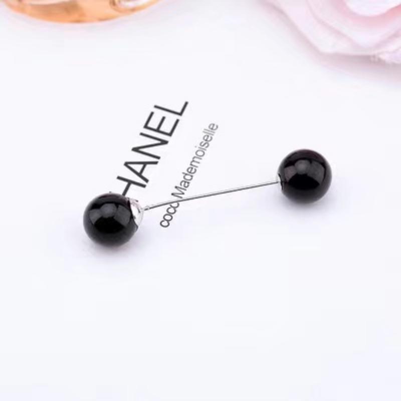 1 szt. Szal szalik ozdoba szpilki podwójna perła broszka akcesoria DIY