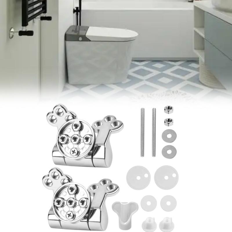 Toilet Zinc Alloy Hinge With Plum Blossom Shape For Hotels Bathroom Renovations