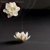 Keramik Weißer Lotus Räuchergefäß Heimdeko Räucherstäbchenhalter Buddhistisches Aromatherapie Räuchergefäß Verwendung Im Büro Teeladen