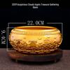 Brass Auspicious Clouds Yuanbao Treasure Basin Desktop Ornament