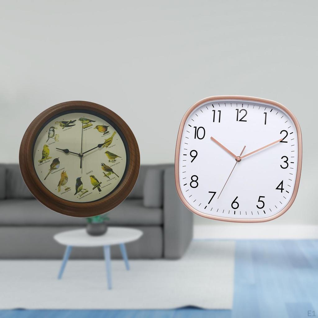 Elegant Vintage Birdsong Art Wall Clock for Dining Room Weddings Home Farmhouse Gym Decoration with