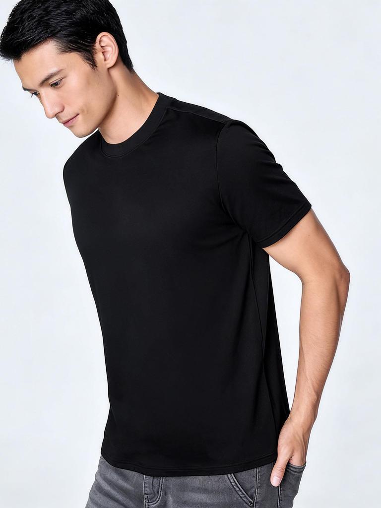 Pure Cotton Short Sleeve Unisex Summer Work & Team Shirts - Round Neck
