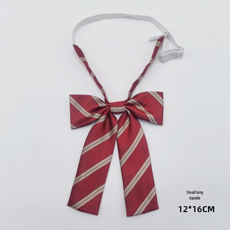 Damen Koreanischer Stil Gestreifte Krawatte mit Schleife, Faden-Akademie-Look - Frühling/Herbst.