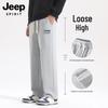 JEEP SPIRIT Men's Spliced Letter Straight-Leg Casual Pants