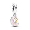 Charms Lucchetto Chiave in Argento 925 Ciondoli a Forma di Cuore per Bracciale Gioielli Fai da Te Regalo