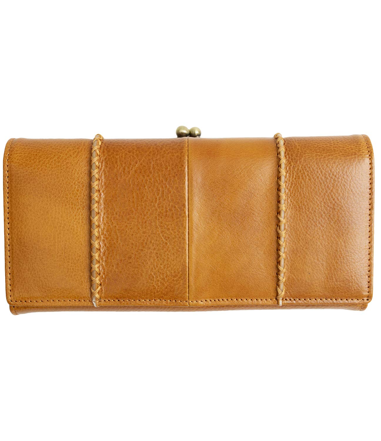 

[RafiCaro] Women s Leather Wallet, Large Capacity, Italian Leather, Brown